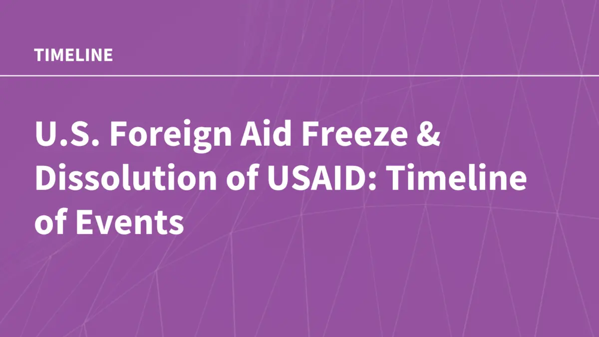 President Trump Moves to Freeze Foreign Aid, Dissolve USAID, and Overhaul State Department in Sweeping Second-Term Global Health Actions