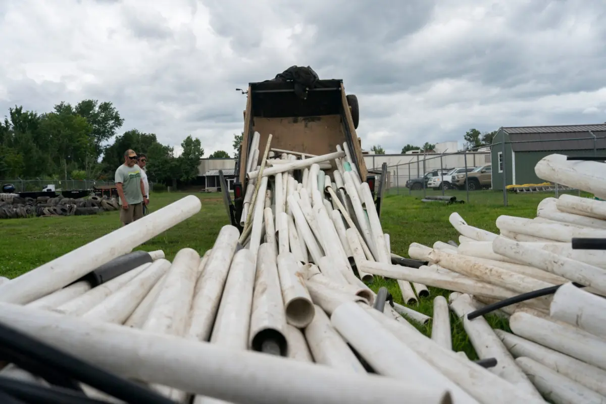 Years After Hurricane Helene, Western North Carolina Rivers Still Choking on Millions of Industrial PVC Pipes